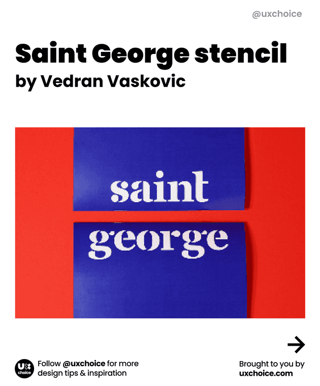 Saint George stencil by Vedran Vaskovic